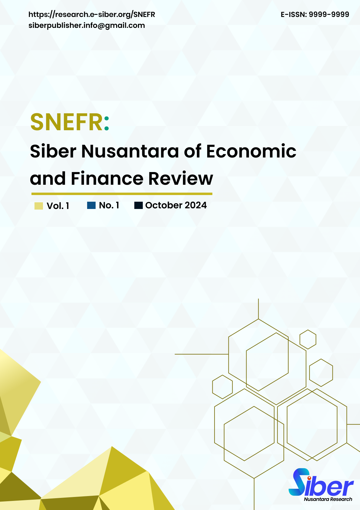 Siber Nusantara of Economic and Finance Review