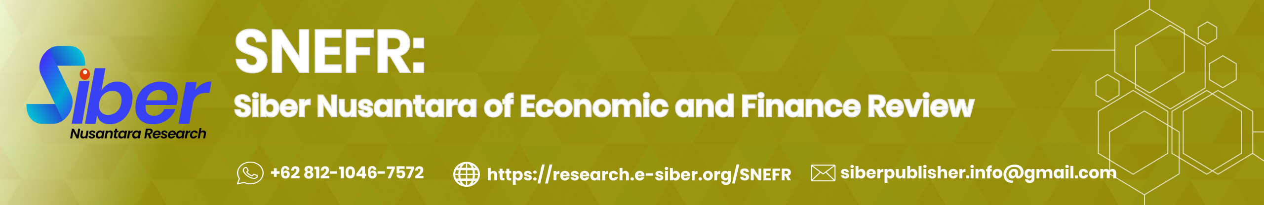 Siber Nusantara of Economic and Finance Review